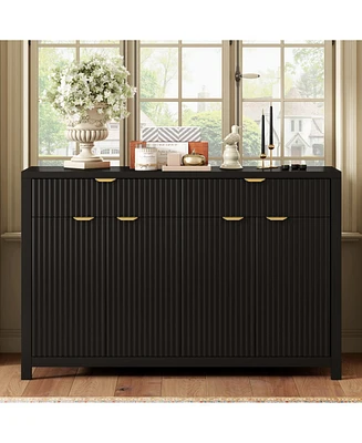 Streamdale Furniture Wave-Pattern Sideboard Cabinet