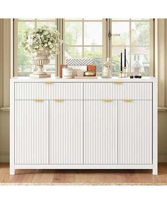 Streamdale Furniture Wave-Pattern Sideboard Cabinet
