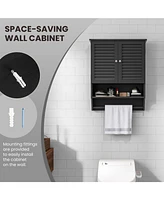 Volenca 2-Doors Bathroom Wall-Mounted Medicine Cabinet with Towel Bar
