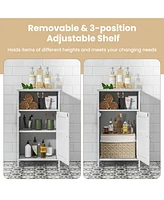Volenca Bathroom Freestanding Adjustable Shelf Floor Storage Cabinet