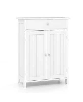 Volenca Bathroom Floor Cabinet Freestanding Storage Organizer with 2 Doors