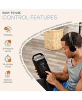 LifePro Air Compression Recovery System with Heat – 8-Chamber Full Leg Massager for Calf, Thigh & Foot – Air Massage Wraps for Circulati