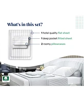 600 Thread Count 100% Cotton Printed Sheet Set - California Design Den