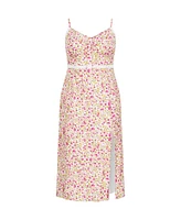 City Chic Women's Plus Sweet Floral Maxi Dress