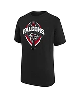 Nike Big Boys and Girls Black Atlanta Falcons Icon Legend T-Shirt
