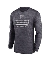 Nike Men's Charcoal Atlanta Falcons Sideline Velocity Performance Long Sleeve T-Shirt