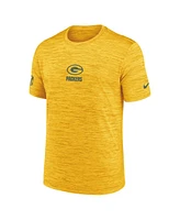 Nike Men's Gold Green Bay Packers Sideline Velocity Performance T-Shirt
