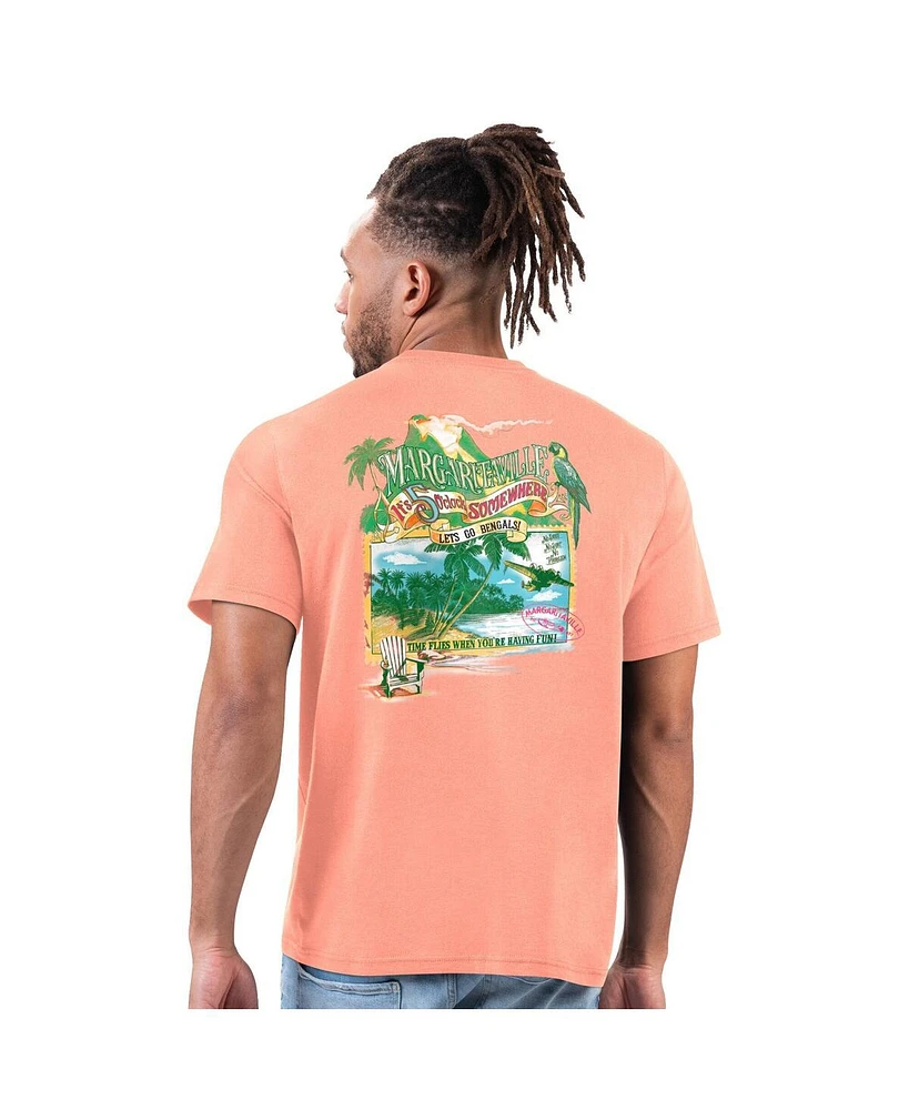 Margaritaville Men's Orange Cincinnati Bengals Time Flies T-Shirt