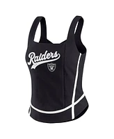 Wear by Erin Andrews Women's Black Las Vegas Raiders Square Neck Tank Top