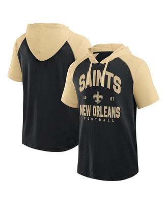 Logo Athletic Men's Black New Orleans Saints Prime Hoodie T-Shirt