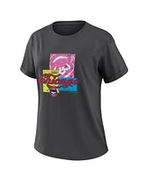 Wear by Erin Andrews Women's Charcoal Chicago Cubs Domestic Box Color Boyfriend T-Shirt