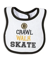 Wear by Erin Andrews Baby Boys and Girls Boston Bruins Sleep Play Sleeper with Bib Set