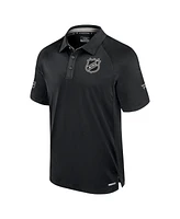 Fanatics Men's Black Nhl Authentic Pro Rink Raglan Polo Shirt