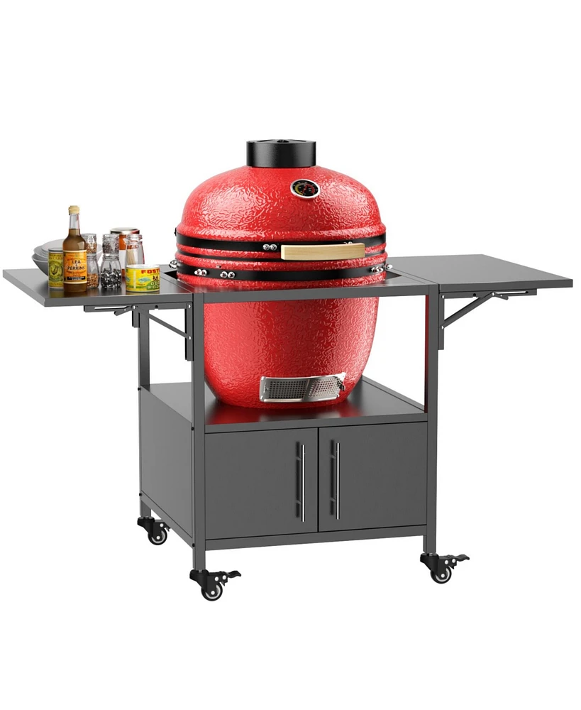 Streamdale Furniture Grill Table for Big Green Egg & Kamado Joe Jr
