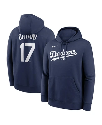Nike Men's Shohei Ohtani Navy Los Angeles Dodgers Player Name Number Club Fleece Pullover Hoodie