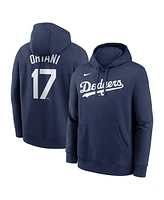 Nike Men's Shohei Ohtani Navy Los Angeles Dodgers Player Name Number Club Fleece Pullover Hoodie