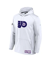 Fanatics Men's White Philadelphia Flyers Authentic Pro Hockey Fights Cancer Pullover Hoodie