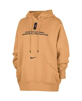 Nike Women's Light Orange Wnba Logo woman Phoenix Fleece Pullover Hoodie