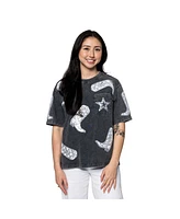 Gameday Couture Women's Gray Dallas Cowboys Cheerleaders Sequin Boots Oversized T-Shirt