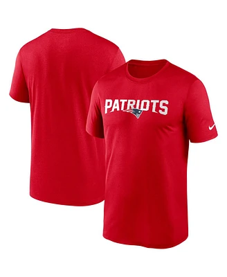Nike Men's Red New England Patriots Wordmark Legend T-Shirt