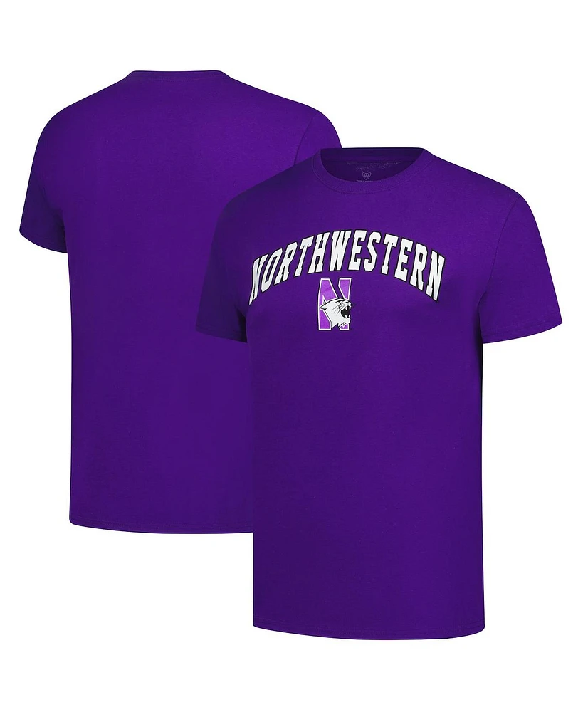 Fanatics Unlabeled Men's Purple Northwestern Wildcats Logo T-Shirt