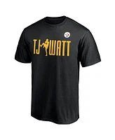 Fanatics Men's T.j. Watt Black Pittsburgh Steelers Checkdown T-Shirt