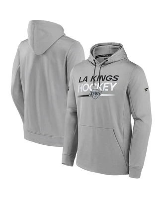 Fanatics Men's Gray Los Angeles Kings Authentic Pro Alternate Logo Fleece Pullover Hoodie