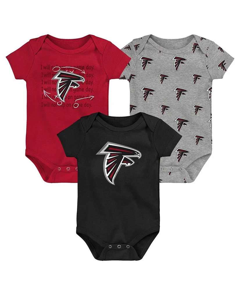 Outerstuff Baby Boys and Girls 3-Pack Atlanta Falcons Team Starter Bodysuit