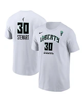 Nike Men's Breanna Stewart White New York Liberty Heroine Edition Name Number T-Shirt