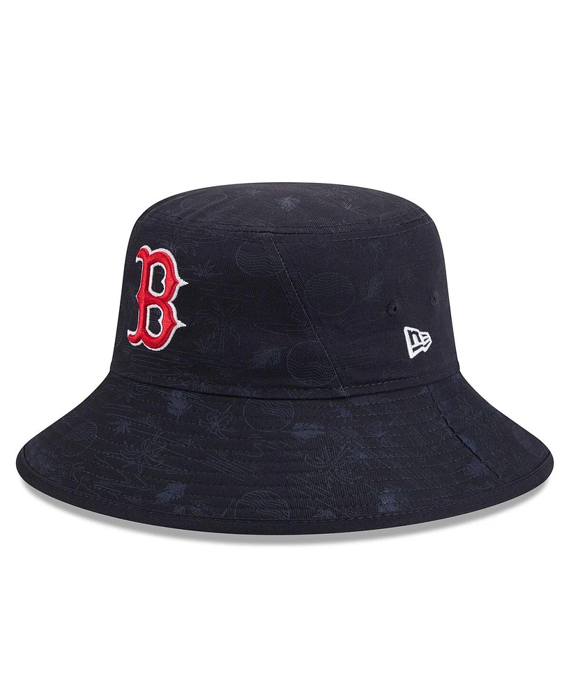 New Era Big Boys and Girls Navy Boston Red Sox 2025 Spring Training All Over Print Bucket Hat