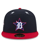 New Era Men's Navy/Red Detroit Tigers 2025 Mlb All-Star Game Workout Side Patch 59FIFTY Fitted Hat