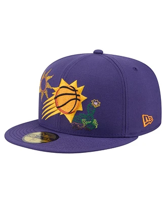 New Era Men's Purple Phoenix Suns State Stitch 59FIFTY Fitted Hat