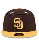 New Era Men's Brown/Gold San Diego Padres 2025 Mlb All-Star Game Side Patch 59FIFTY Fitted Hat
