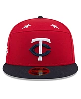 New Era Men's Red/Navy Minnesota Twins 2025 Mlb All-Star Game Side Patch 59FIFTY Fitted Hat