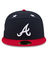 New Era Men's Navy/Red Atlanta Braves 2025 Mlb All-Star Game Side Patch 59FIFTY Fitted Hat