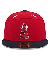 New Era Men's Red/Navy Los Angeles Angels 2025 Mlb All-Star Game Side Patch 59FIFTY Fitted Hat