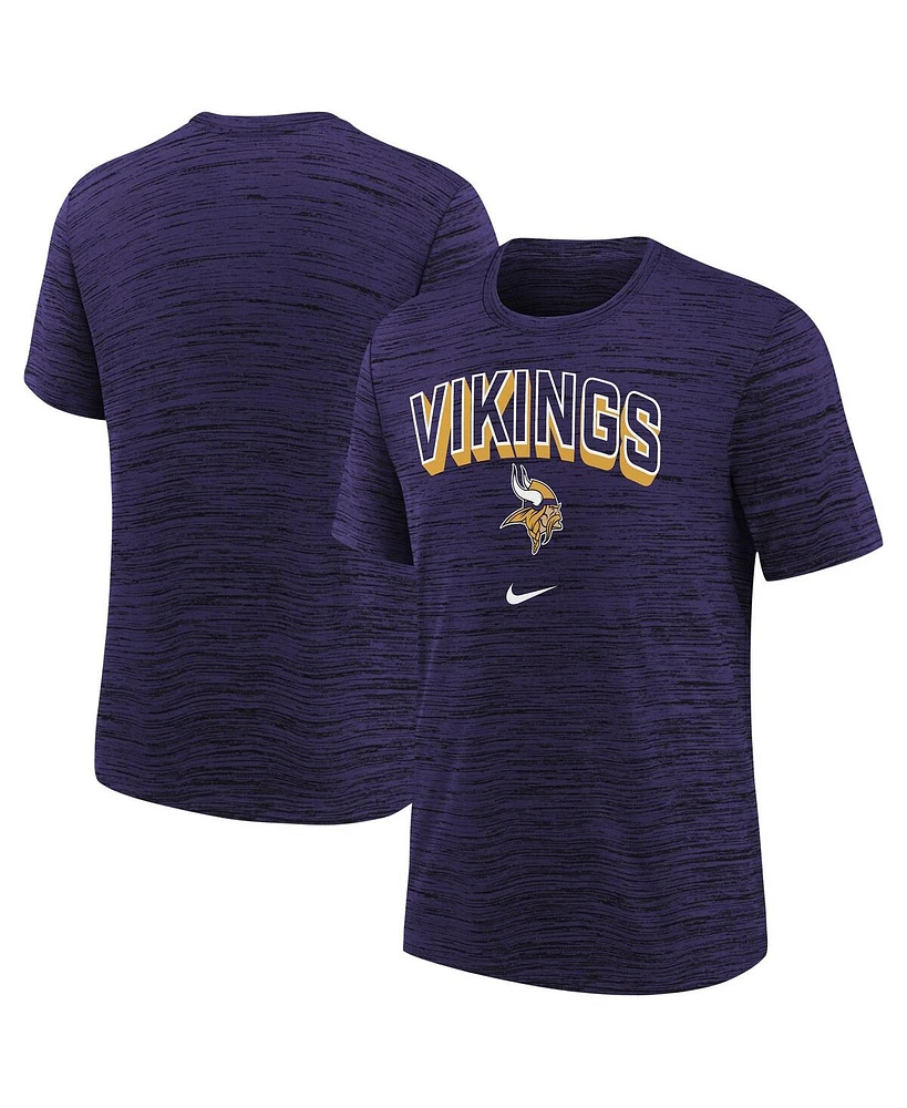 Nike Big Boys and Girls Purple Minnesota Vikings Sideline Velocity Performance T-Shirt
