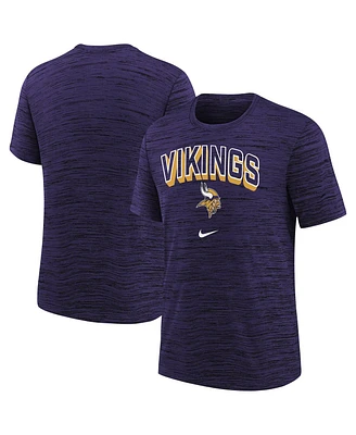 Nike Big Boys and Girls Purple Minnesota Vikings Sideline Velocity Performance T-Shirt