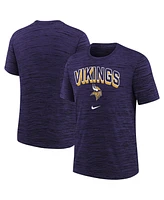 Nike Big Boys and Girls Purple Minnesota Vikings Sideline Velocity Performance T-Shirt