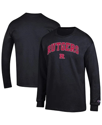 Champion Men's Black Rutgers Scarlet Knights Arch Over Logo Long Sleeve T-Shirt
