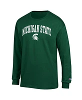 Champion Men's Green Michigan State Spartans Arch Over Logo Long Sleeve T-Shirt