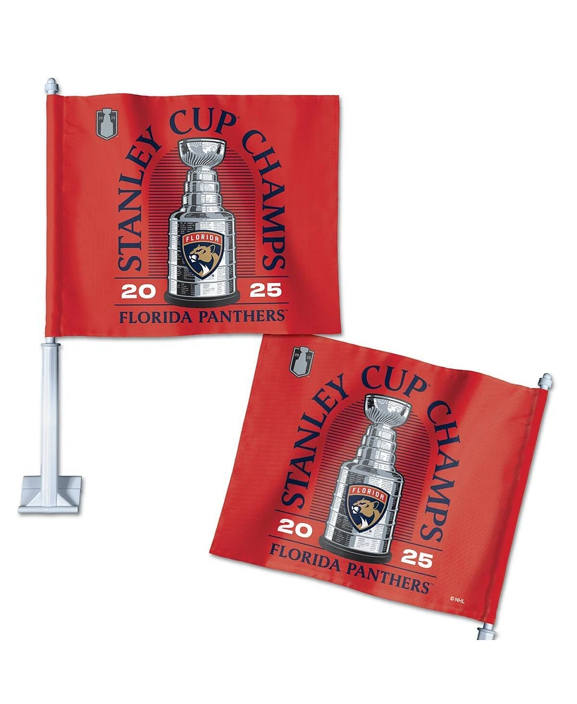 Wincraft Florida Panthers 2025 Stanley Cup Champions On-Ice/Locker Room Celebration Two-Sided Car Flag