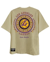 Two Hype Men's Khaki Los Angeles Lakers Worldwide Collection Premium T-Shirt