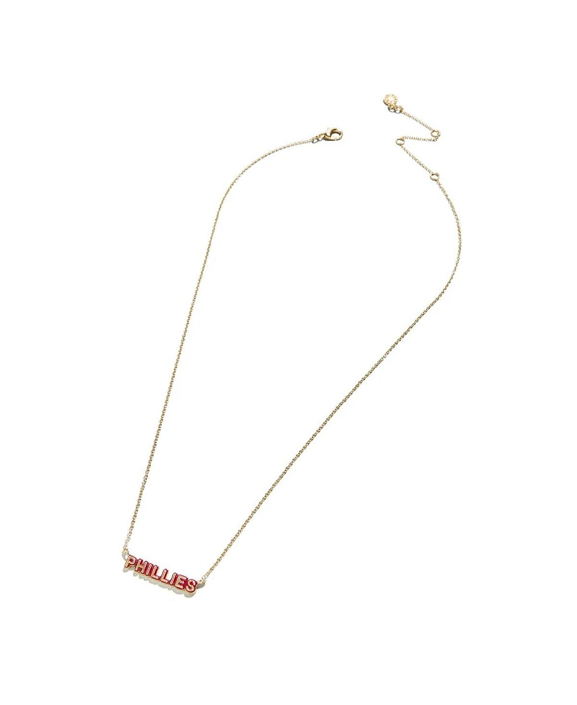 Wear by Erin Andrews Philadelphia Phillies Delicate Enamel Necklace