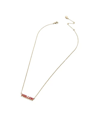 Wear by Erin Andrews Philadelphia Phillies Delicate Enamel Necklace
