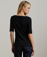Lauren Ralph Stretch Boatneck Top