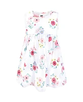 Hudson Baby Girls Cotton Dress and Cardigan Set