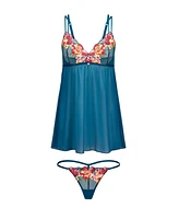 Adore Me Babette Women's Plus-Size Babydoll & G-String Set Lingerie