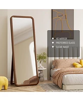 Vlsrka Full-length mirror with wooden frame for floor standing or wall mounting