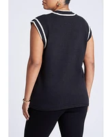 Eloquii Women's Oversized Sweater Vest